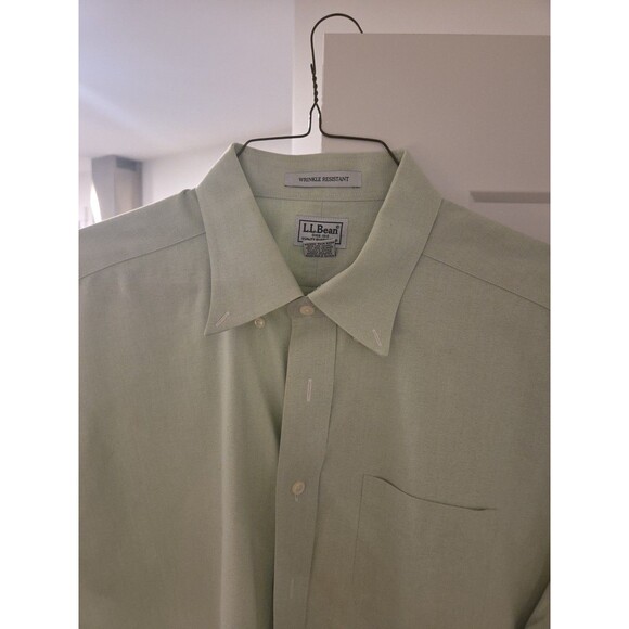 #74 LL Bean Traditional Fit Shirt Men 17.5 Button Up Wrinkle Free Cotton 215174 - Picture 2 of 4